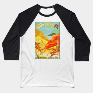 Japan Travel Poster Baseball T-Shirt